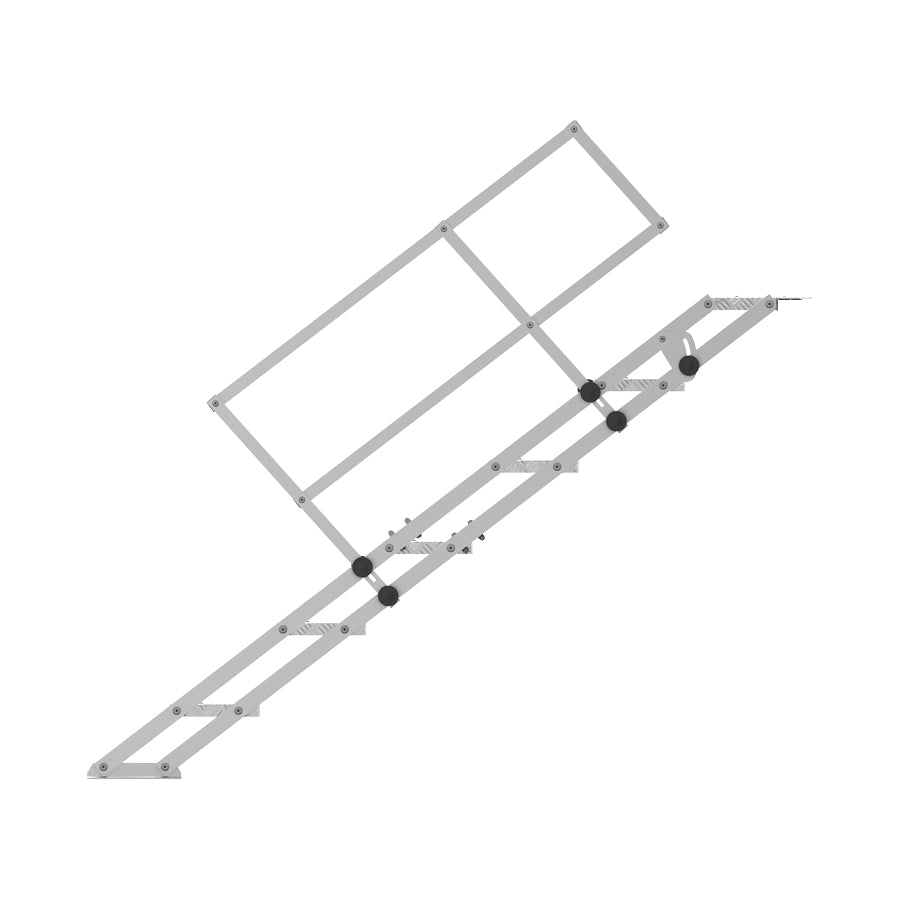 Foldbar Aluminiums trappe - 6 trin og gelænder