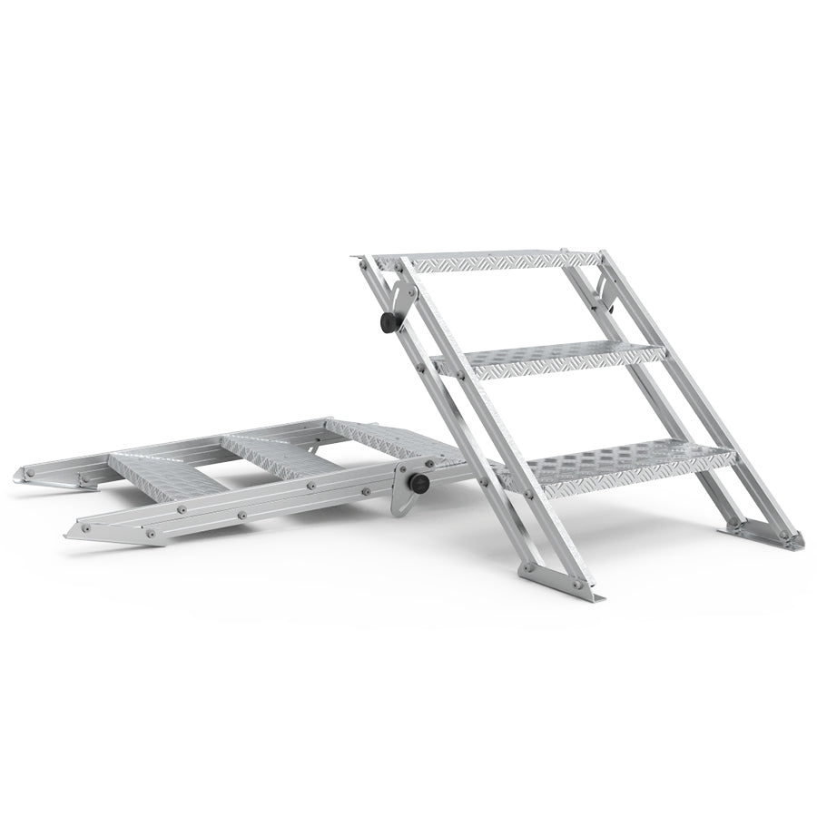 Foldbar Aluminiums trappe - 3 trin