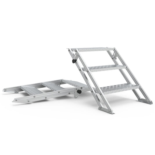 Foldbar Aluminiums trappe - 3 trin