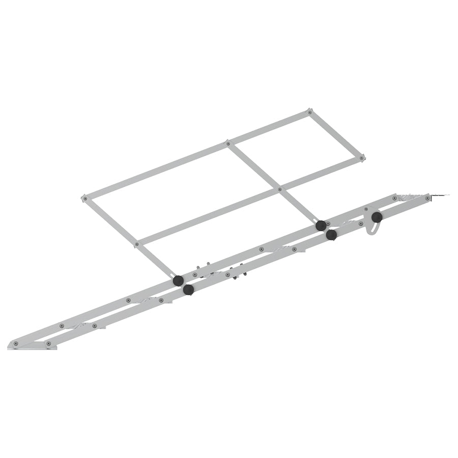 Foldbar Aluminiums trappe - 6 trin og gelænder