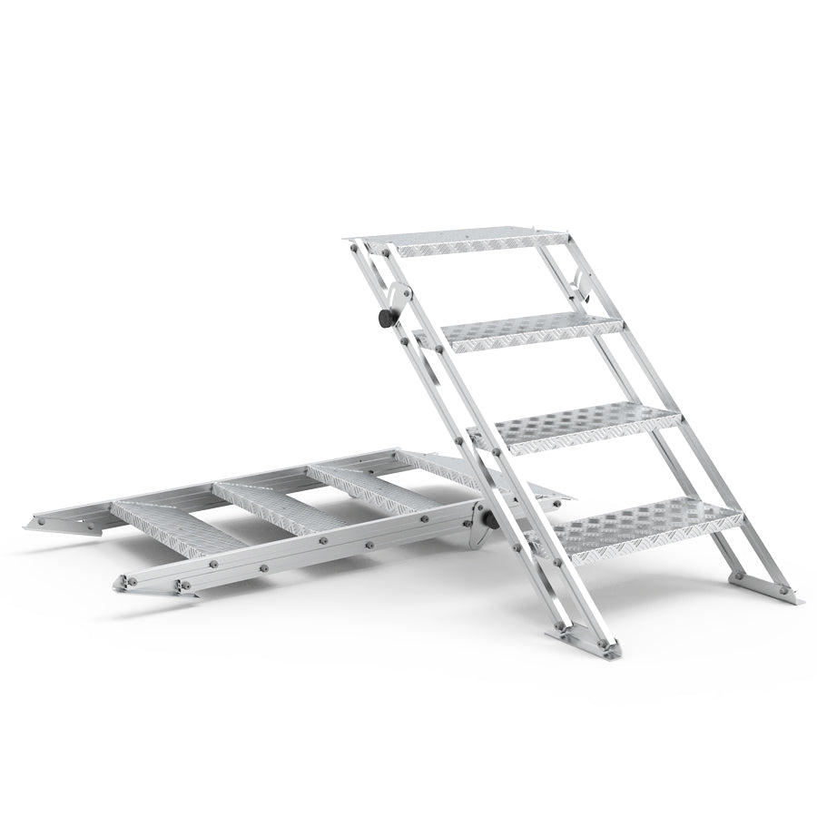 Foldbar Aluminiums trappe - 4 trin